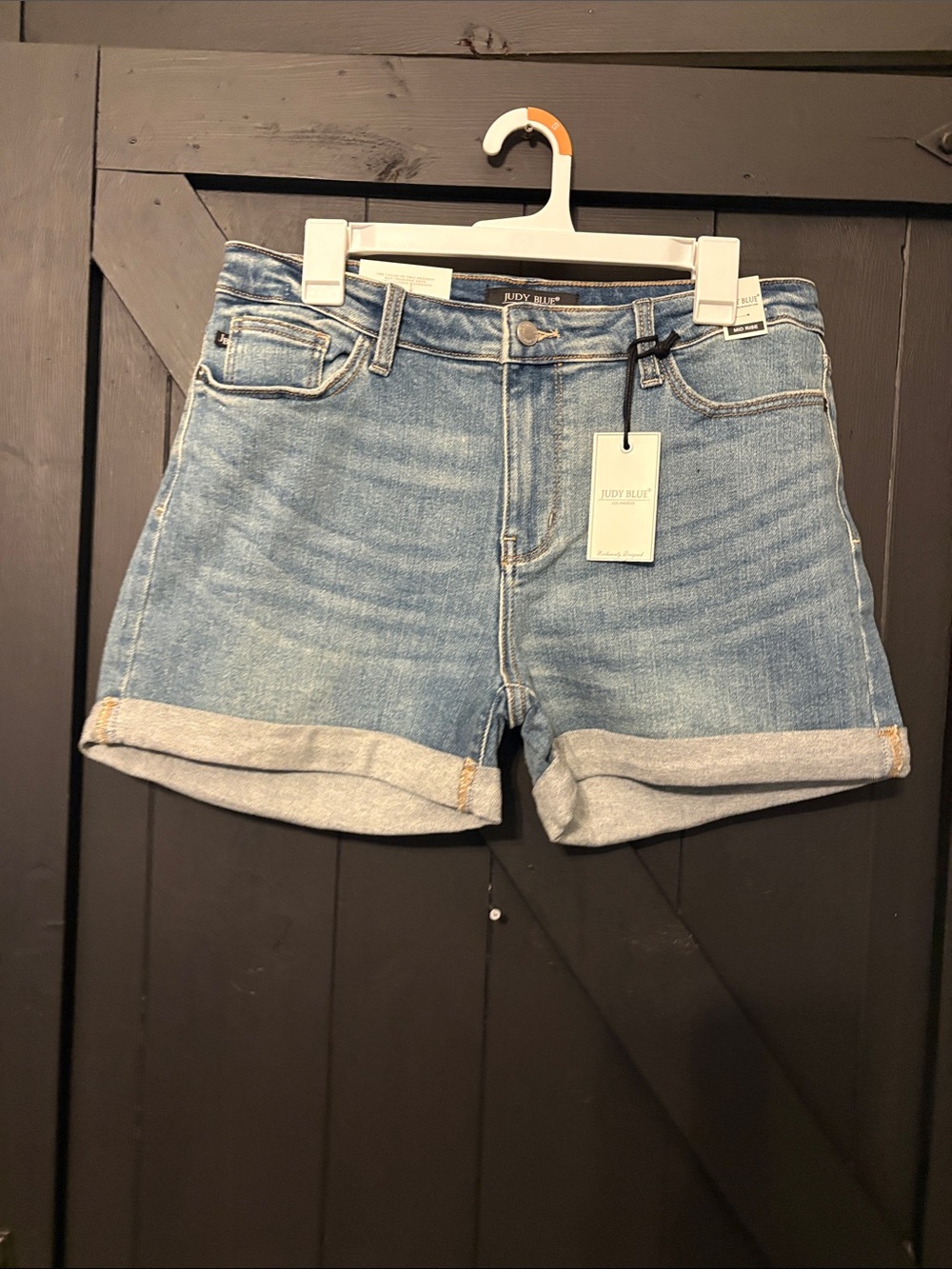 Judy Blue Light Blue Cuffed Denim Jean Shorts